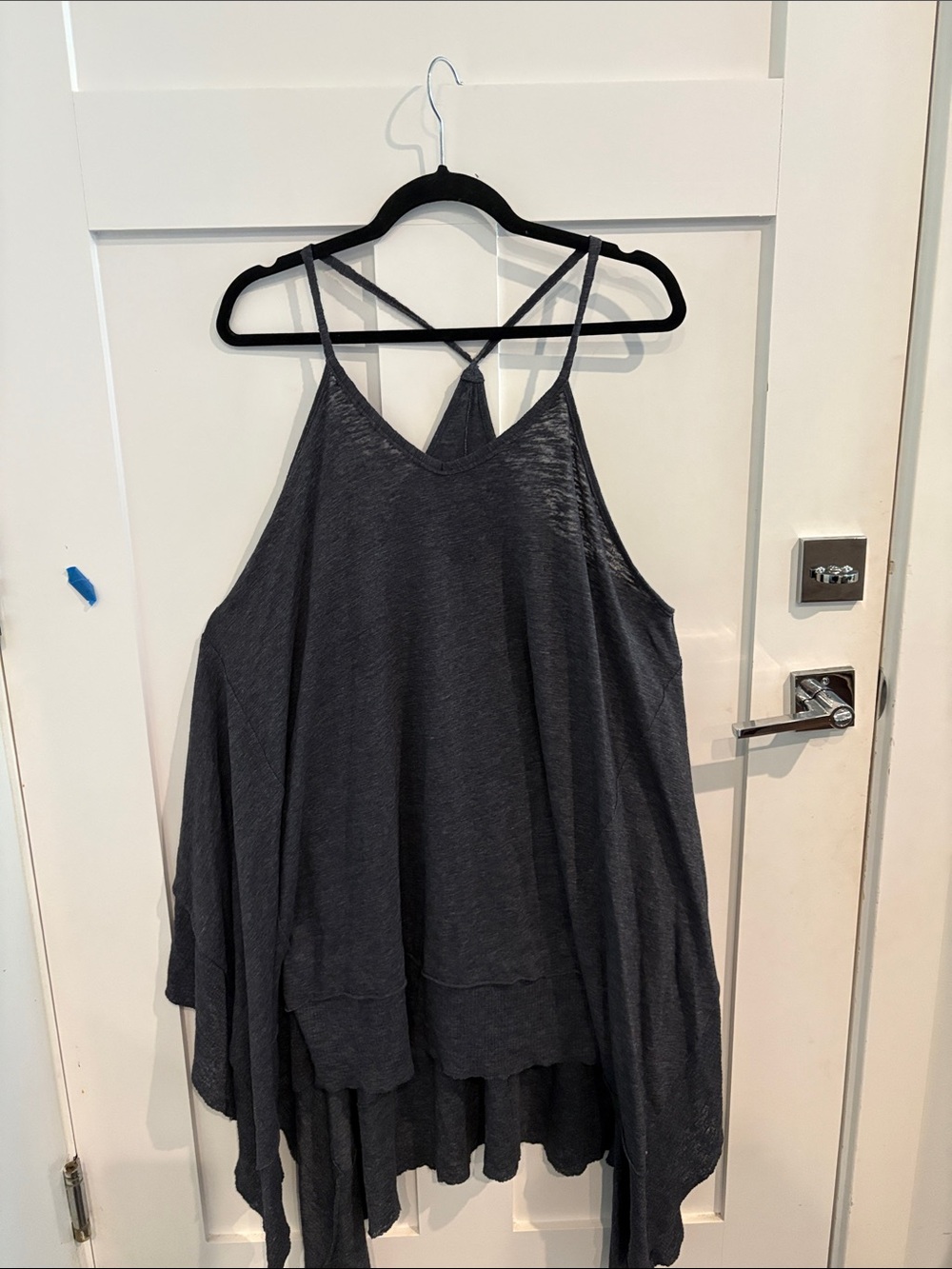 Women's Charcoal Crisscross Strap Swing dress